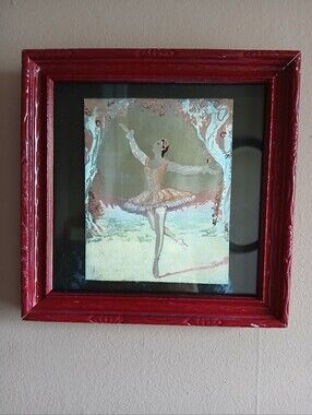 Vintage Foil Etched Ballerina Print